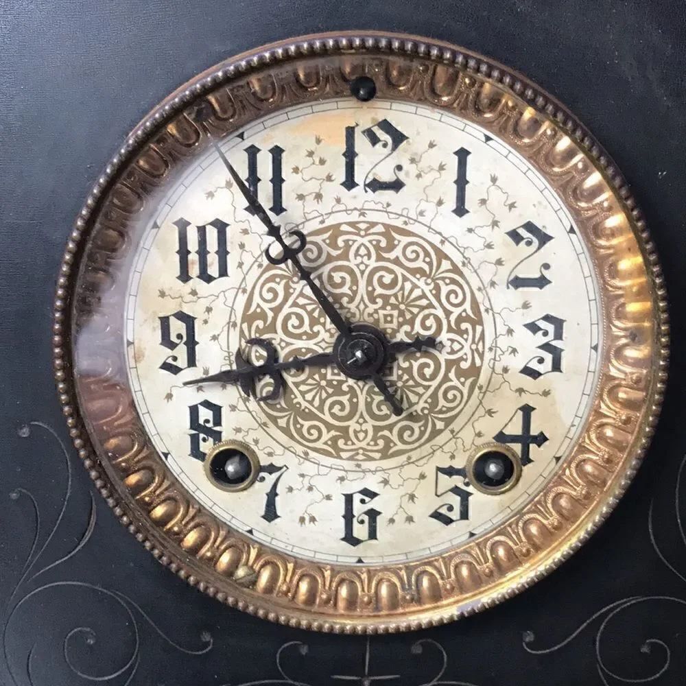 ANTIQUE MANTEL CLOCK-WM L GILBERT-MAJESTIC CLOCK-WINSTED,CONN.-PAT.1881